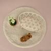 1:8 Scale Mini Cast Iron Cradle with Cotton Floral Cushion Suitable for OB11 BJD Decorative Scene  Accessories Desktop Ornament