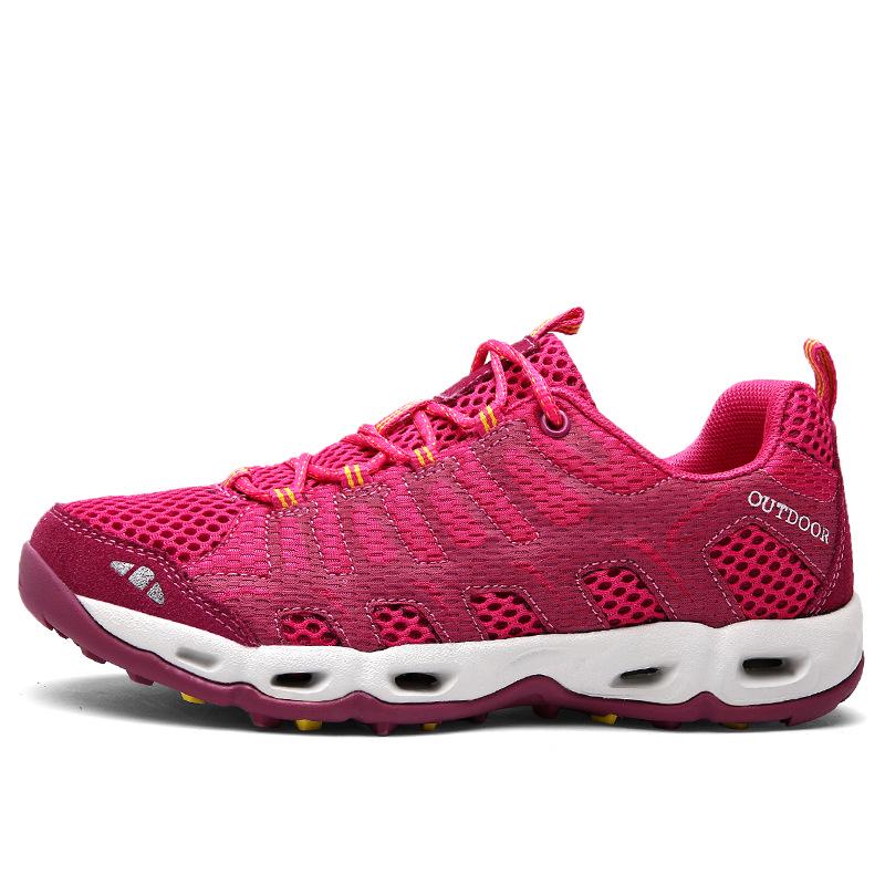 Frühlings-Outdoor-Wanderschuhe Herren-Paar atmungsaktive Mesh-Wat-Bachschuhe leichte rutschfeste Wanderschuhe Damen