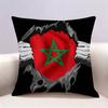 Morocco Map Flag Doublesided Print Pillow Case Cushion Cover Throw Pillow Case For Car Sofa