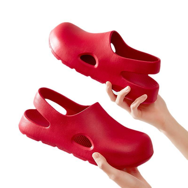 Fashionable Women's Closed-Toe Nurse Sandals - Non-Slip, Cute, Thick Sole for Summer Beach Wear