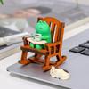 Frog Rocking Chair Cute Healing Decoration – Desktop Ornament for Office or Home