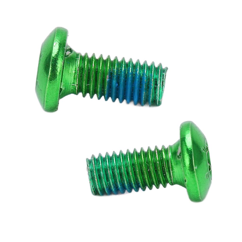 12pcs M5x11.5mm Bicycle Disc Brake Rotor Bolts Screws Alloy Disc Rotor Screws for Mountain BikeGreen, 12 Pcs set
