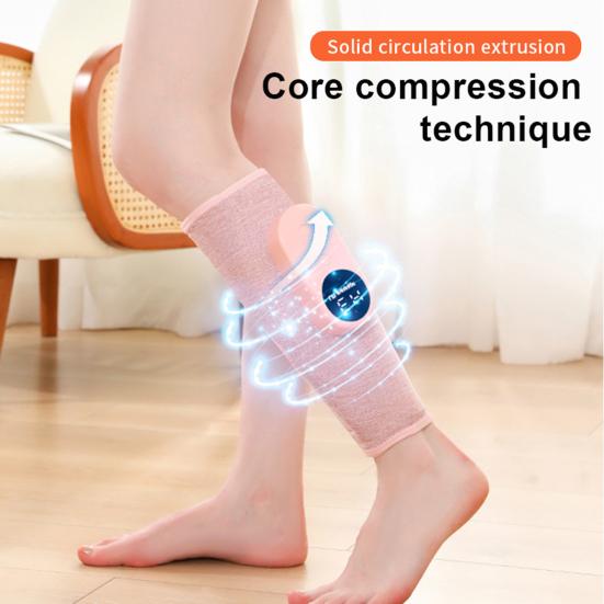 Leg Massager with Heating Function Digital Display Intelligent Auto Timer Rechargeable Thermal Vibration Pressure Massage Machine