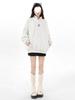 Women's American Style Retro Grey Hoodie - Spring & Autumn Casual Heavyweight Brand Sweatshirt Jacket