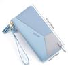 New Women's Wallet Women's Long Clutch Bag Fashionable Contrasting Color Zipper Tassel Large Capacity Wallet Mobile Phone Bag