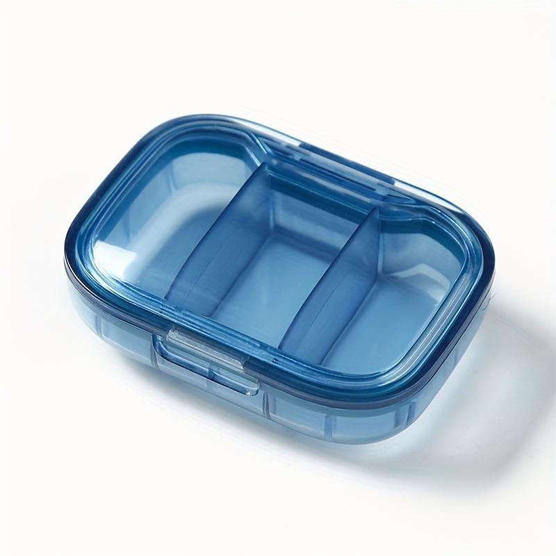 1/2pc Mini portable pill storage box, 3-compartment pill box, tablet storage container, dust-proof medicine storage box