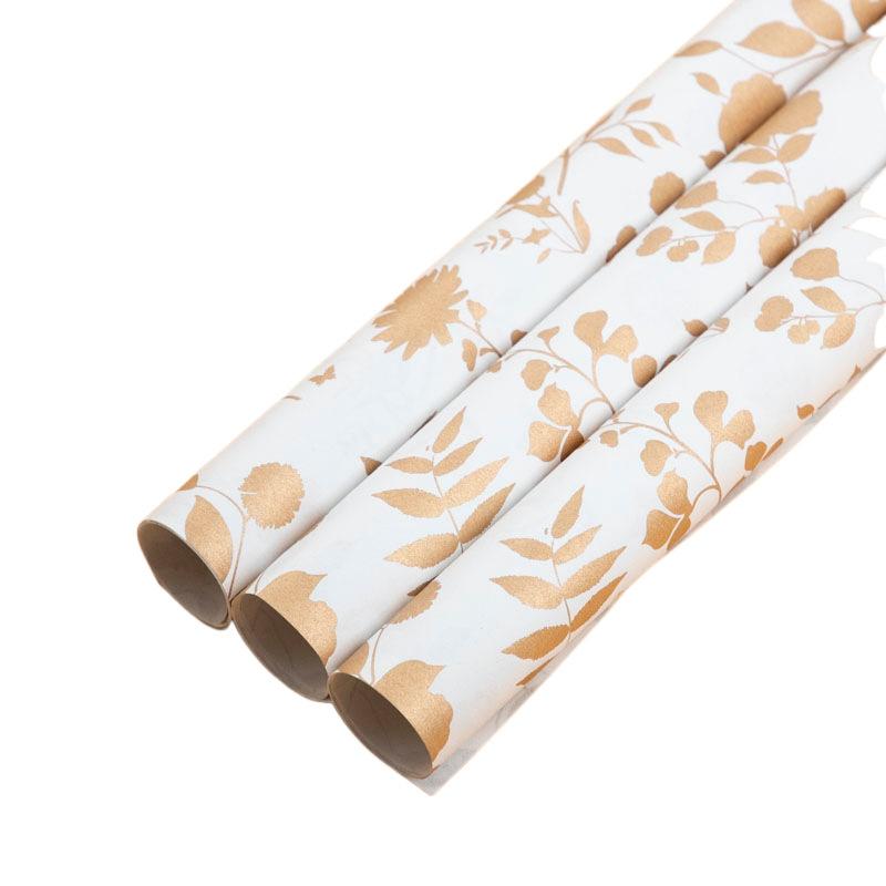 Ribbon Flower Knot Colorful Exquisite Gift Box Beaded Wrapping Paper Hot Stamping Gift Wrapping Paper For Gift Packaging