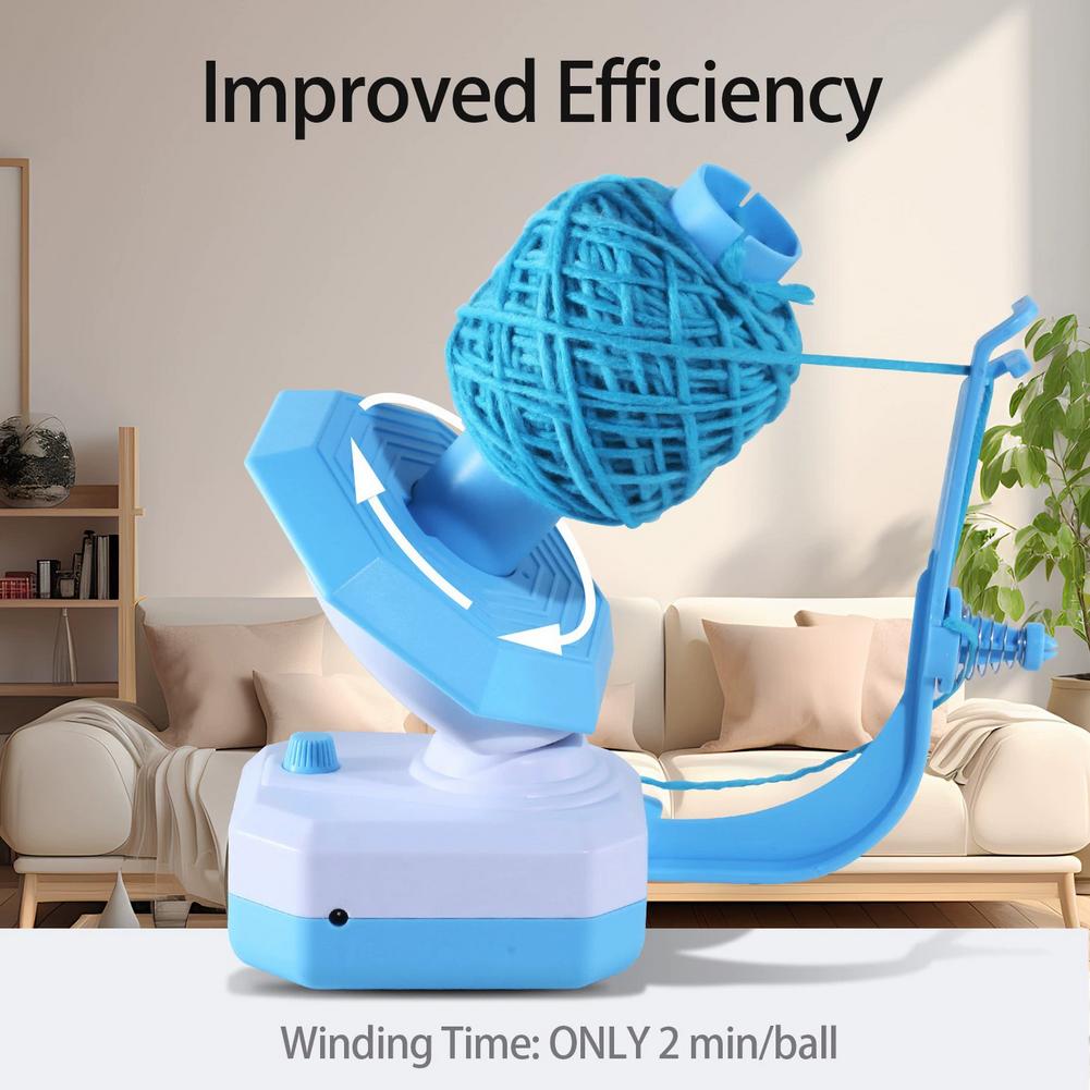 Electric Yarn Ball Winder Non Slip Base Efficient Auto Yarn Spinner Wool Spinner Roller for Knitting Enthusiast Y5P9