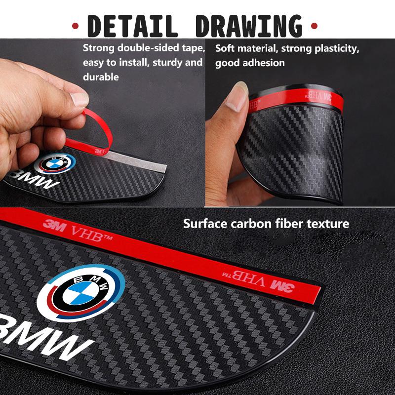 Car Rear View Mirror Rain Eyebrow Shield Sun Visor Protector For BMW Performance M2 M3 M4 X1 X3 X4 X5 E87 X7 E91 G20 PK2