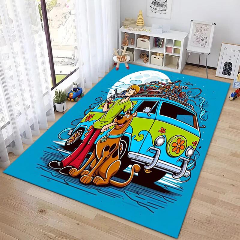 Halloween cartoon comedy adventure movie Scooby-Doo carpet is suitable for living room and bedroom doormats office balcony decorative carpet V3