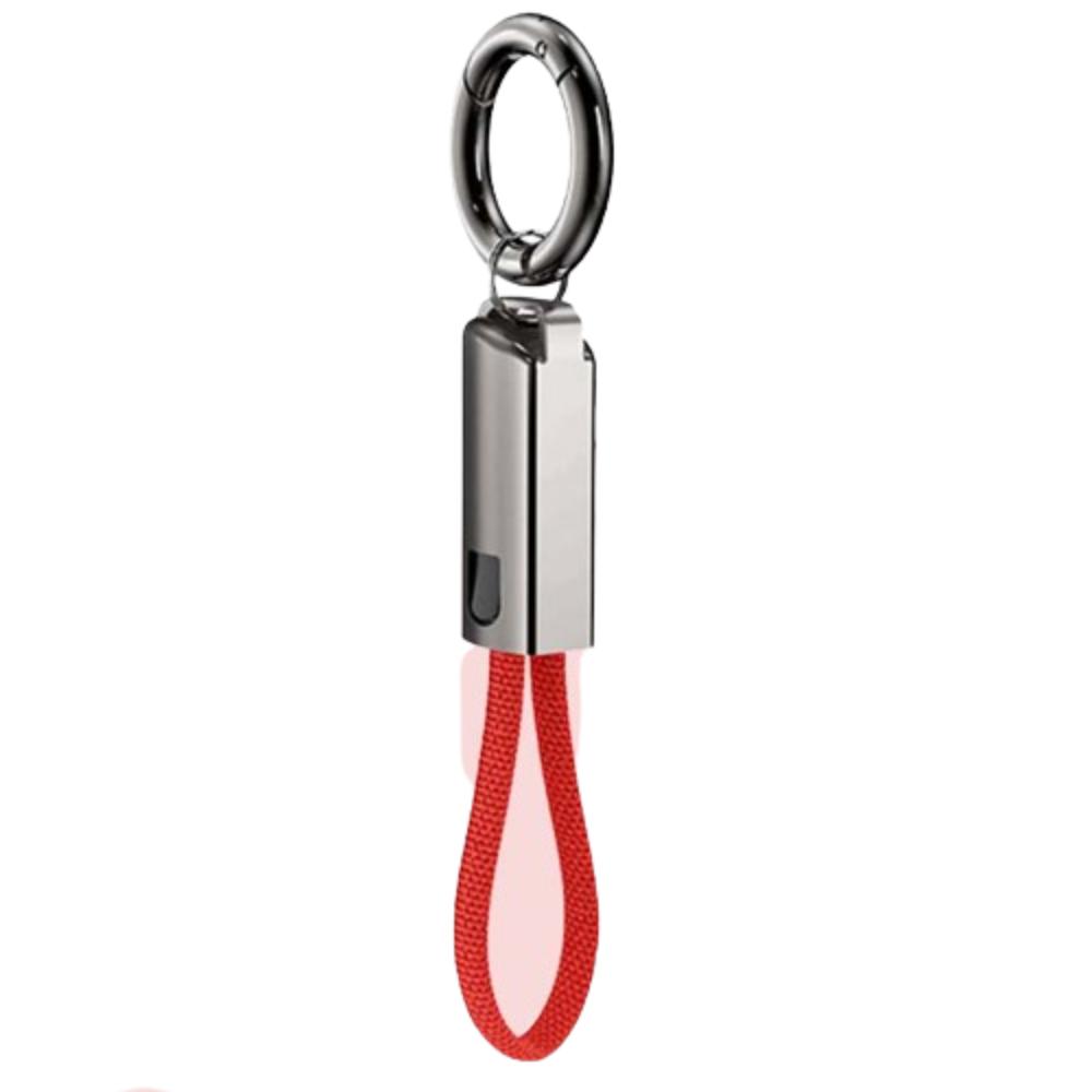 

Keychain Lanyard Design Keychain USB Cable TPE Mini Key Chain Charger Cord Data Transfer красный