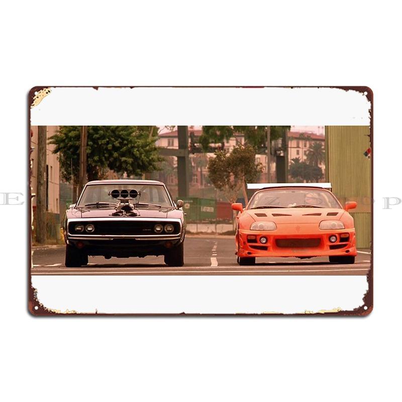 

The Fast And The Furious Last Race Metal Sign Bar Cave Wall Decor Wall Mural Cinema Create Tin Sign Poster 20x30cm