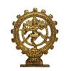Latest Lord Nataraja Dancing Shiva Statue Sculpted In Great Detail In Ivory Antique Golden Finish - Hindu God Statue | Home Decor | Mandir | Gift