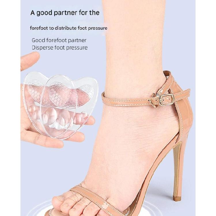 4Pairs High Heel Protectors Pads Soft Forefoot Cushion Anti Blister Adhesive Shoe Inserts For Women Dress Shoe