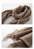Women's 100% Cashmere Scarf - Soft, Warm, Elegant Knit with Tassels for Autumn and Winter.