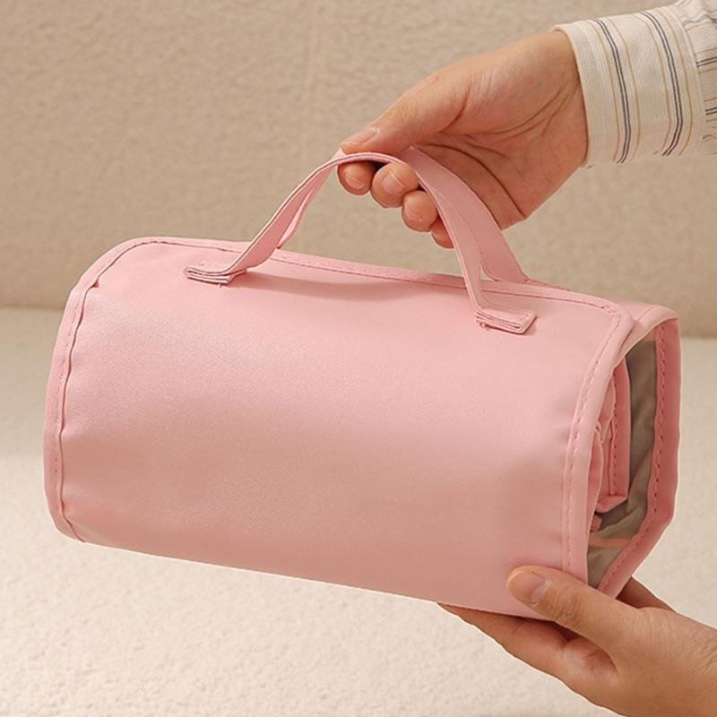 Large Capacity Portable Storage Pouches For Cosmetics Toiletries With Removable Dividers And PVC Materials