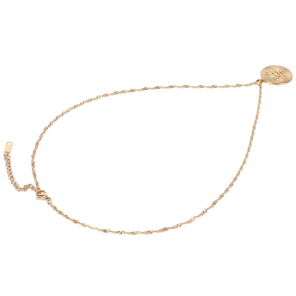 Náhrdelník pro ženy s bílým zirkonem, hadí vzor, galvanizovaný, módní dámský přívěsek