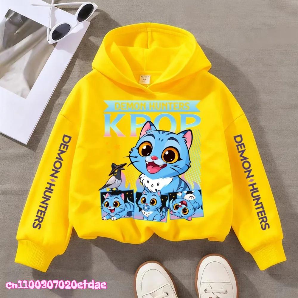 Kinderkleidung Modisch Niedlich KPop Dämonenjäger Mädchen Jungen Herbst und Winter Lässig Sportliche Kapuzenpullover Winter Warmes Oberteil