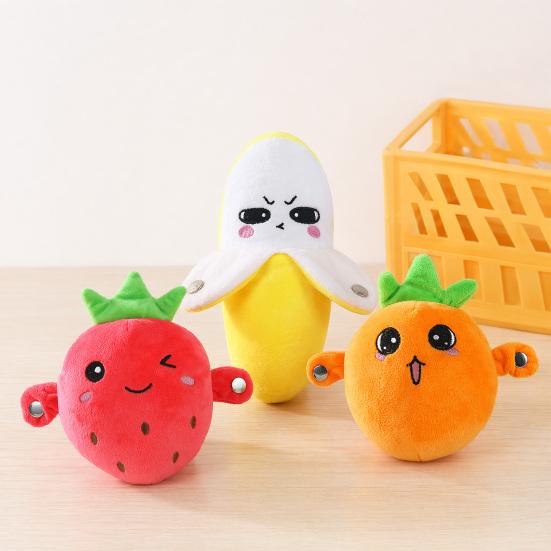 Interactive Musical Plush Toy, Banana Strawberry Sensory Stuffed Animal, Dual Mode Sound Toy for Kids, Battery Operated Christmas Birthday Gifts