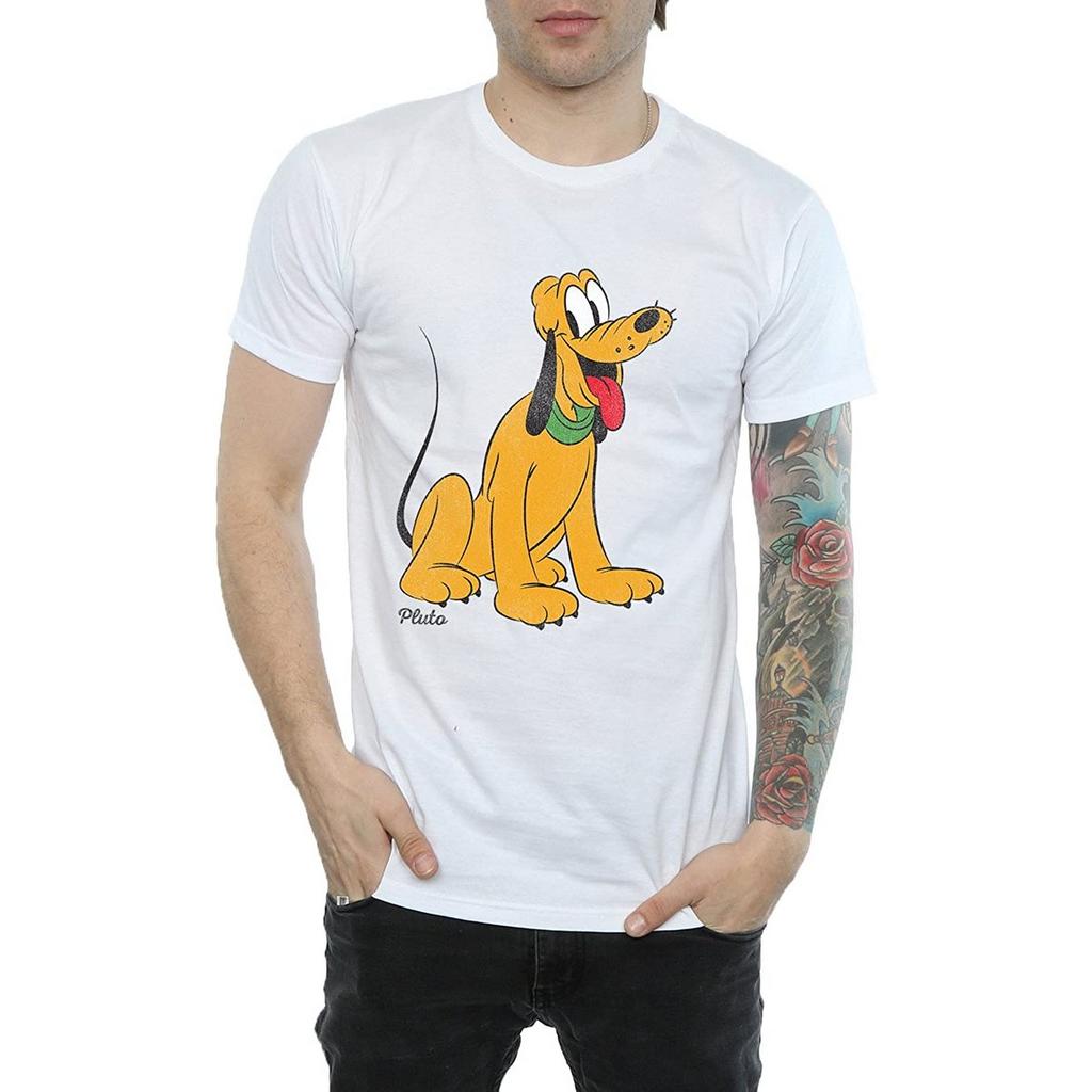 Disney Mens Classic Pluto Cotton T-Shirt