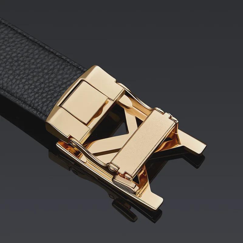 King Paul Men's Premium Alloy Buckle PVC Cowhide Business Belt, New Style.