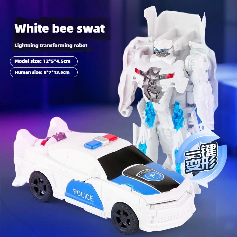 Transformation Car Toys for Kids One Step Deformation Robot Action Figure Model Puzzle Anime Model Deformation Car Boys Gifts