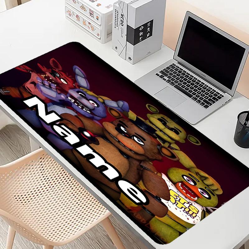 Özel İsimli Kişiselleştirilmiş Five Nights at Freddy's Desenli Mouse Pad, Dizüstü Bilgisayar Masa Matı, Ev için Dekoratif Masa Matı Klavye Altlığı Hediye