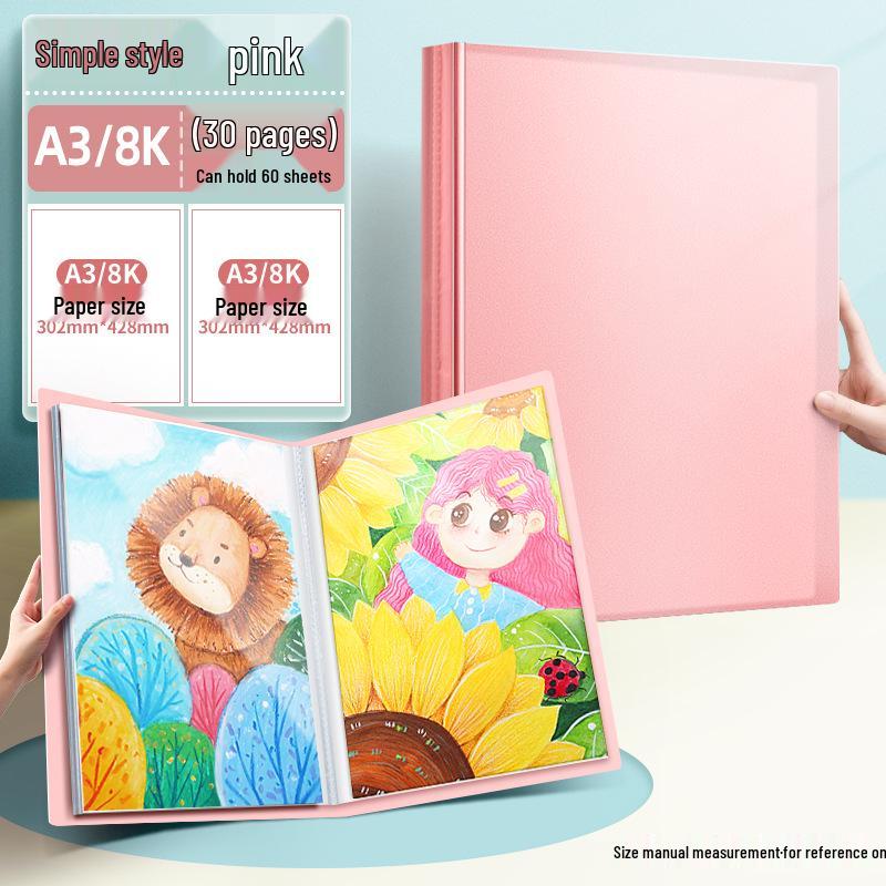 A3 Children's Art Portfolio: 8K Volume for Paintings, Certificates & Drawings
