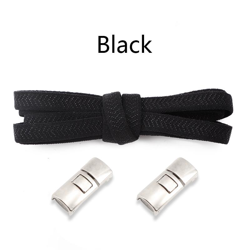 Hebilla Cruzada Cordones Elásticos Zapatillas Cordones sin Nudos Grosor 8MM Planos Cordones sin Atar Niños Adulto Running Cordón de Goma