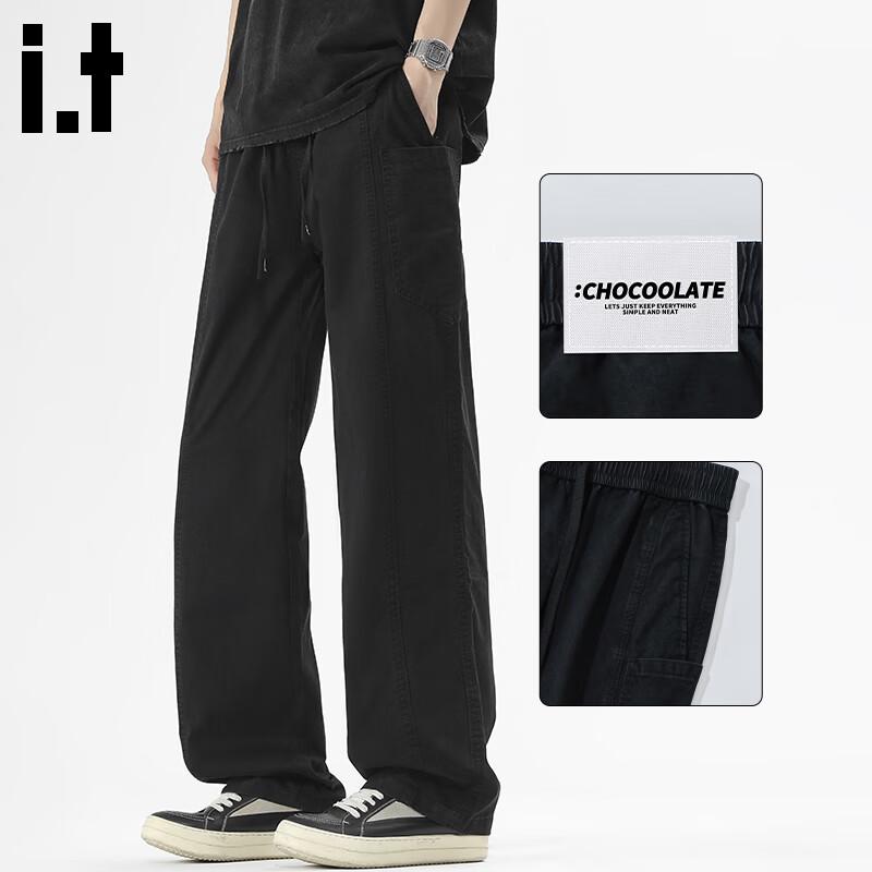 

:CHOCOOLATEit Men s American Style Retro Loose Straight Leg Cotton Casual Pants L