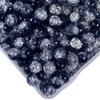 Black Series 10mm Ice-Cracked Glass Beads for DIY Jewelry Crafting