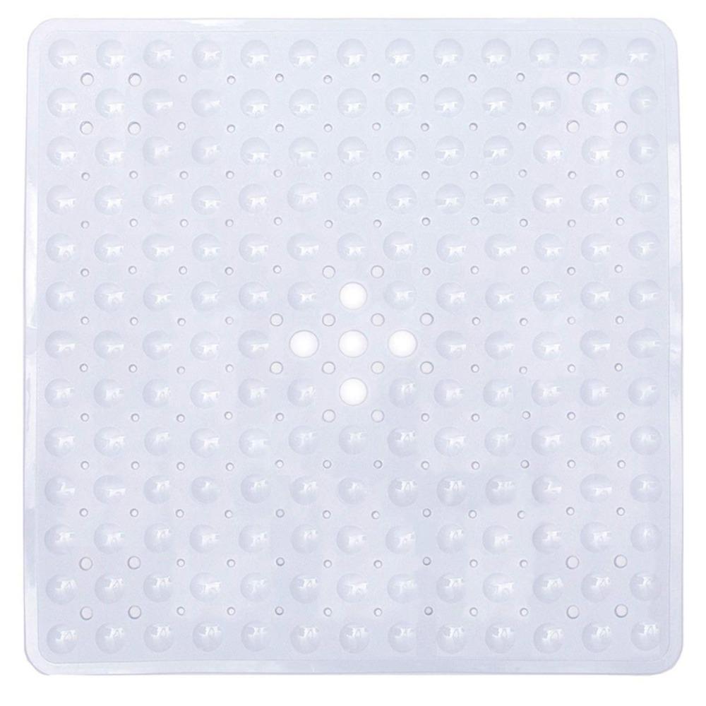 53x53cm Shower Mat Suction Cup PVC Anti Slip Bath Mat Square Shower Floor Pad Non Slip Safety Mat for Bathtub Bathroom Carpet