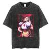 Gewaschenes T-Shirt Anime X Hunter Hisoka Gewaschenes T-Shirt Grafik Vintage Baumwoll-T-Shirts Oberteile für Herren Sommer Lässig Harajuku Kurzarm-T-Shirt Oversize19