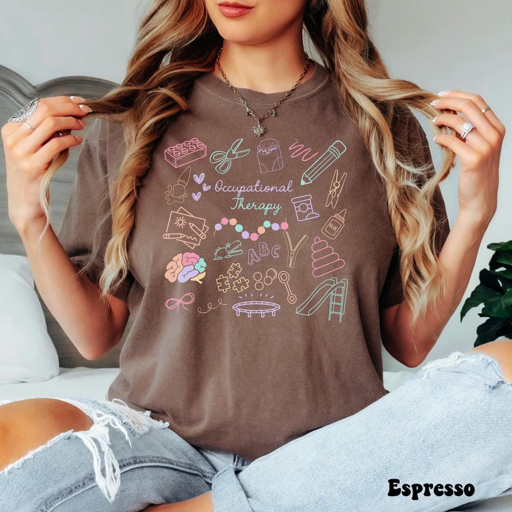 Vintage Occupational therapy Comfort Crewneck Shirt Sleeve TShirt Trendy a fully customizable tee 100 Cotton Casual Streetwear