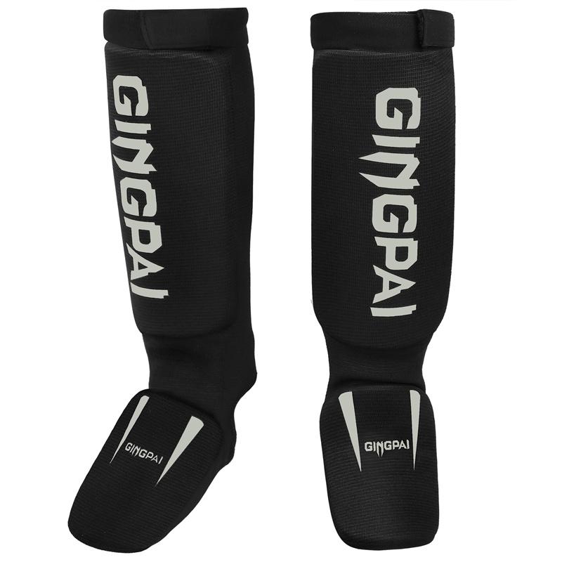 Youth/Adult MMA Boxing Leggings Calf Muay Thai Sanda Instep Training Game Ankle Protective Gear Men Women MMA Foot Shin Guard 1