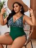2025 Dámské Nové Plavky Jednodílné Plavky Plus Size Push Up Velké Velké Květinové Plavky Plážové Oblečení Koupací Obleky