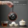 Ceramic travel tea set, one pot, three cups of Kuaike cup, outdoor round road car portable camping Kung Fu tea set