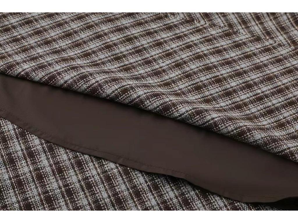 Winter 2025 Women's Casual Long Plaid Skirt - 5GA34167