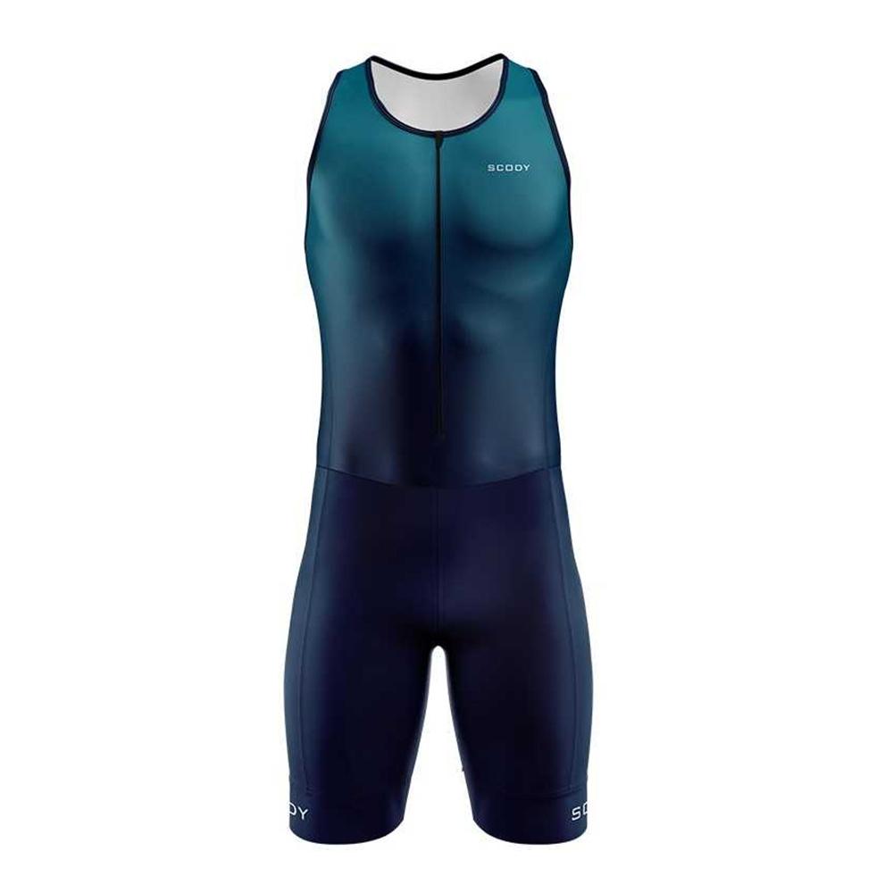 

SCODY Men s Triathlon Suit Trisuit Race Skinsuit Cycling Speed Suit Sleeveless Jumpsuit Italian Quick Dry Padding Running Sets 4XL
