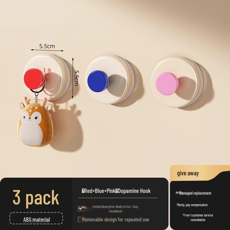 Strong Adhesive No-Drill Suction Cup Hook for Towel and Clothes Storage Behind Doors