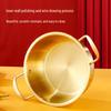LeChuHeLi Gold Edelstahl Suppen-Hotpot-Set