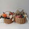 1pc Wicker Vine Basket with Handle,Petal Basket Candy Storage Basket,Wedding Flower Child Basket Set,Vine Box Home Decor