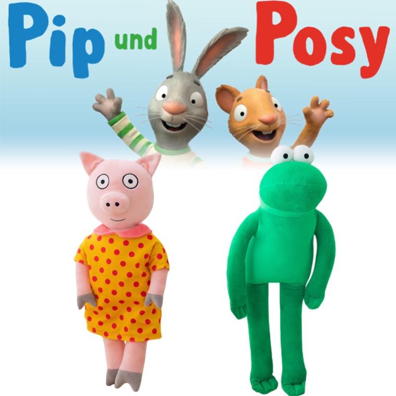 Handmade Plush Frog And Pig Toy Set Bosi And Pipu