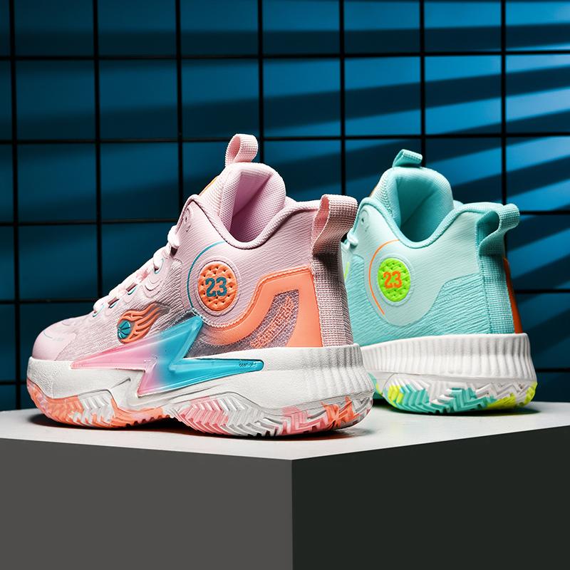 Breathable two-pair cushioned rebound actual combat basketball shoes wear-resistant sports shoes for male youth students