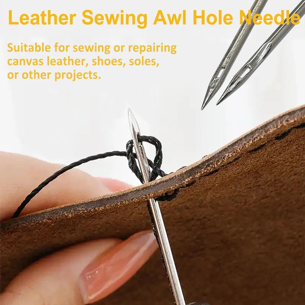 5Pcs DIY Handmad Leather Sewing Awl Hole Needle for Sewing or Repairing Leather  Shoes Canvas Tent Shoes Repairing Tools