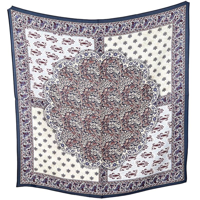 Girls Professional High Sense Spring Summer Versatile Fashion Scarf Temperament Women Retro Mulberry Silk Square Scarf