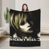 Silent Hill F Poster Blankets Silent Hill Horror Game Warm Soft Graphic Plush Bedding Throws For Outdoor Flannel Bed Cover