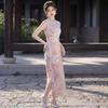 Pink Sleeveless National Style New Chinese Suzhou Long Cheongsam Improved Young 1011 New Women's High-end Summer