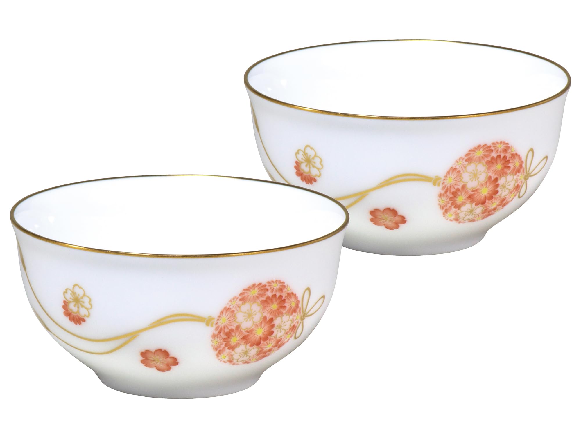 

Okura Touen Direct Store Exclusive Hanamari Teacup Pair Set, Approx. 185cc, Made in Japan, 51CR/3221