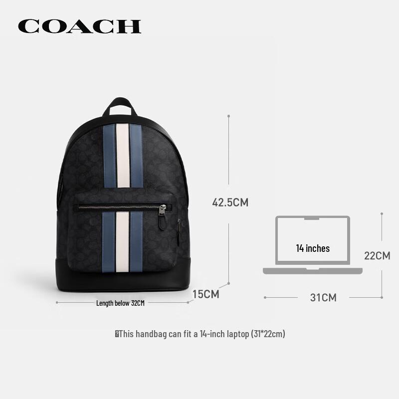 COACH Men's WEST Classic Print Large Backpack